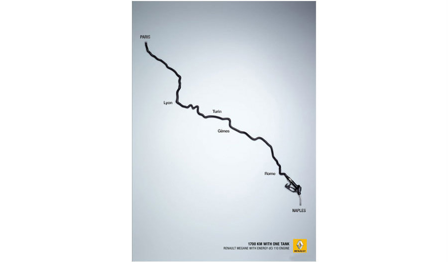 雷诺汽车创意海报